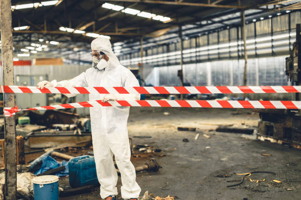 Professional Biohazard Cleanup technician working in Smithfield, UT